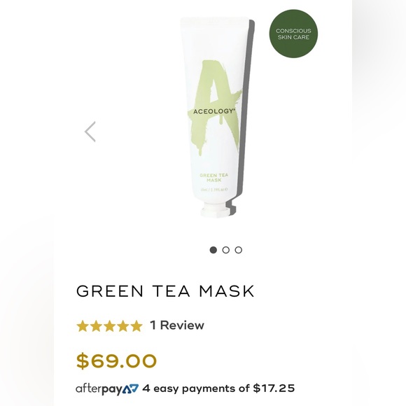 ❤️ 2 for $19 | Aceology Green Tea Mask|Clarifies, Revitalizes & Energizes (Full) - Picture 4 of 8